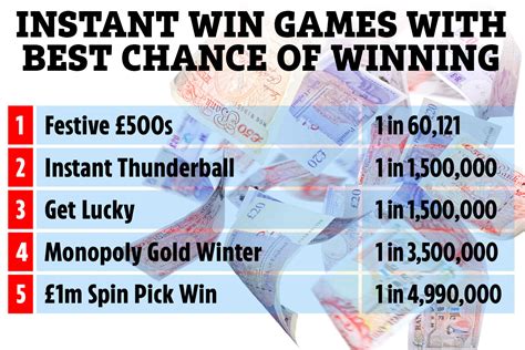 National Lottery Instant Win Games odds revealed .